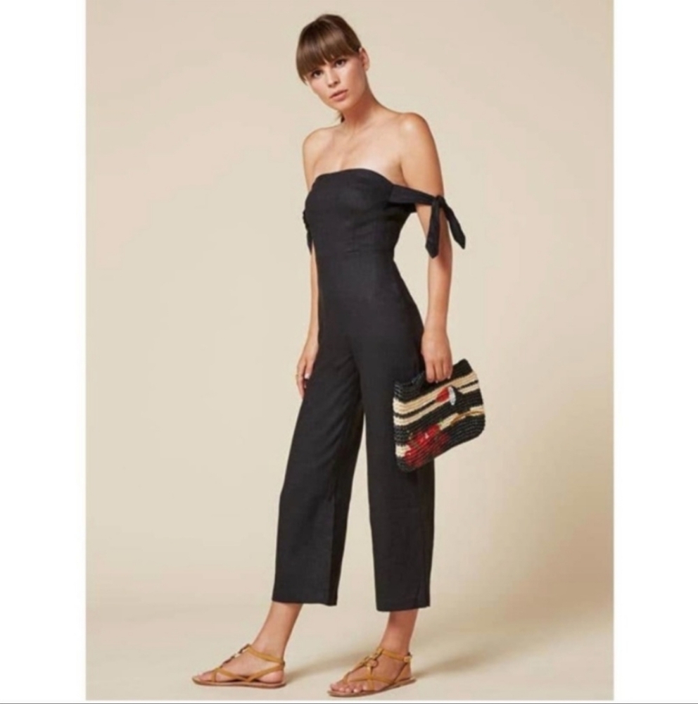 Reformation Amara Black Jumpsuit